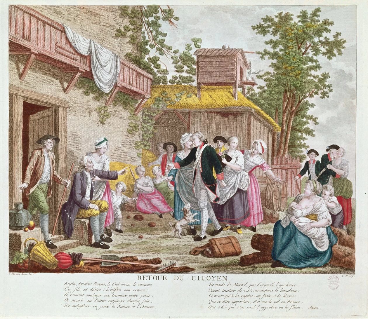 Jean Le Barbier - Il ritorno del cittadino, 1792